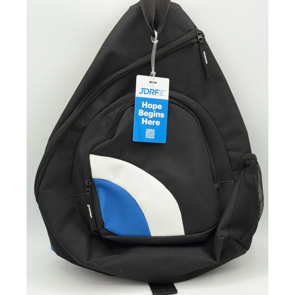 jdfr Shoulder Back Pack - Black - NEW Without Tags - 18 x 14 - 2 Pocket